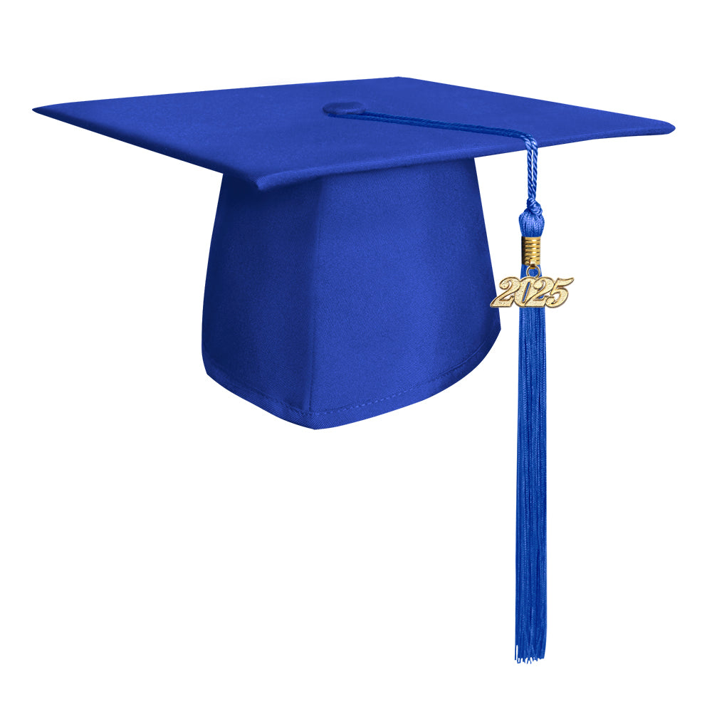 Matte Royal Blue Graduation Cap & Tassel