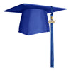 Matte Royal Blue Graduation Cap & Tassel