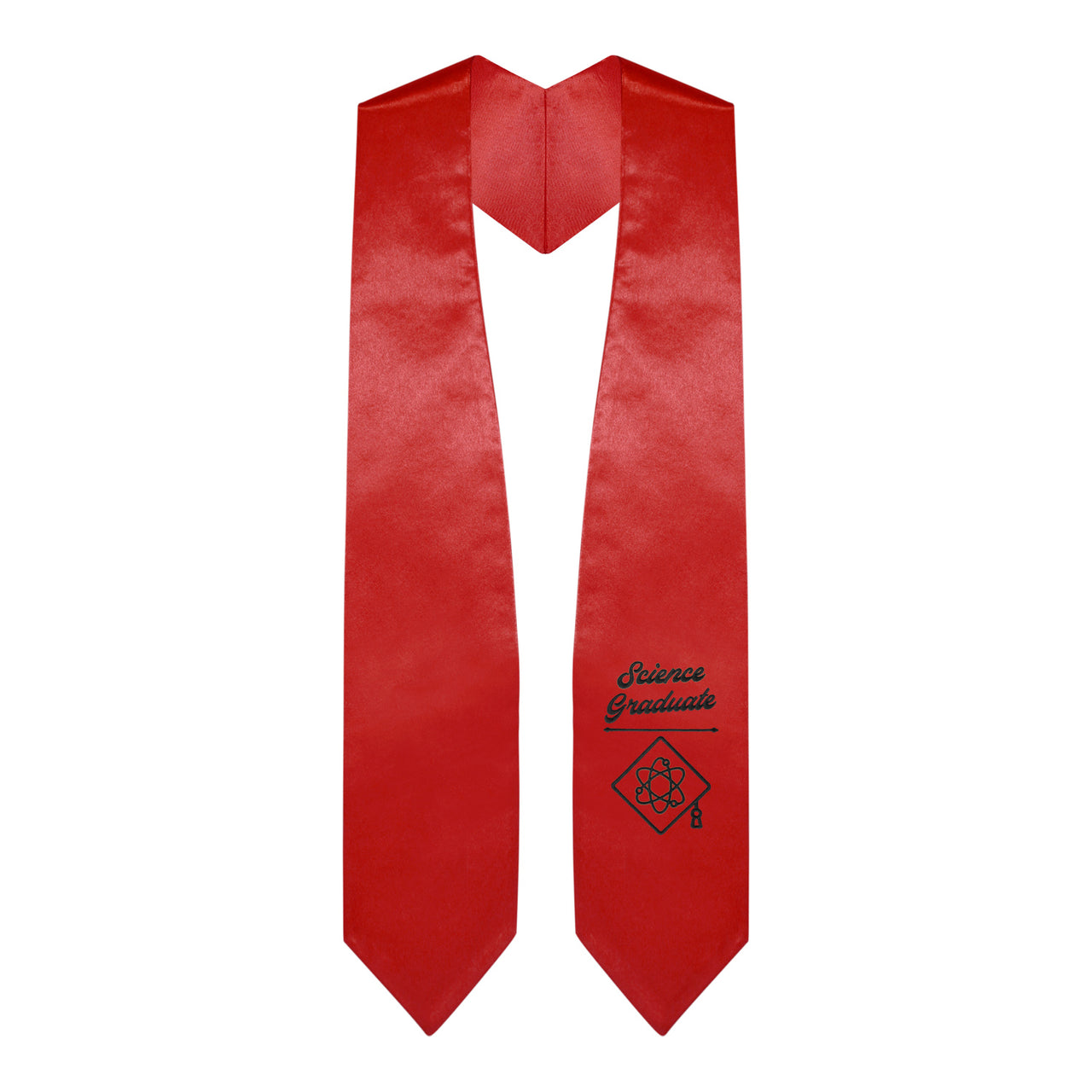 Red Science Graduate Stole/Sash with Classic Tips