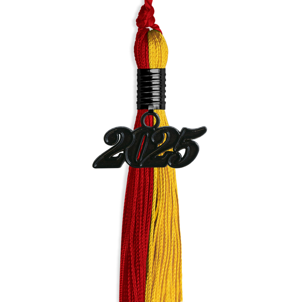 Red/Gold Graduation Tassel with Black Date Drop