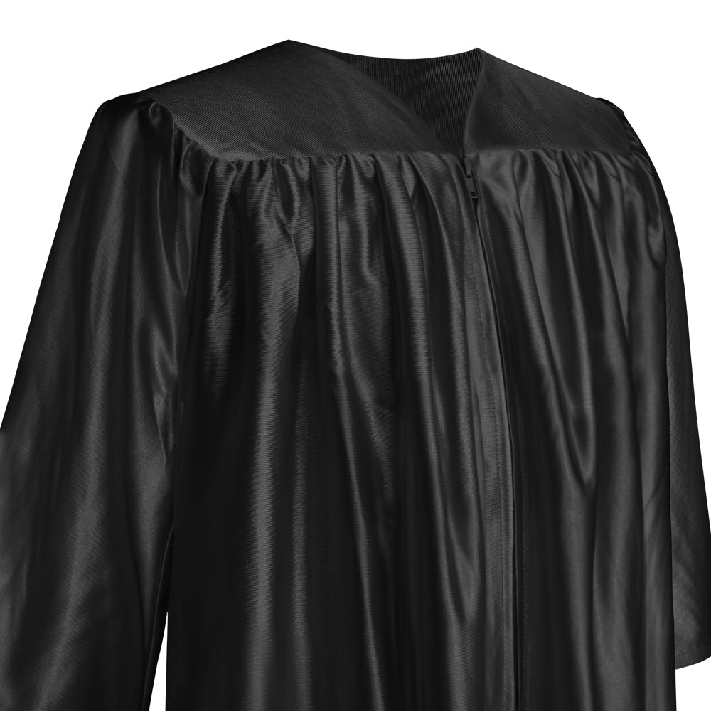 Shiny Black Graduation Gown for Preschool