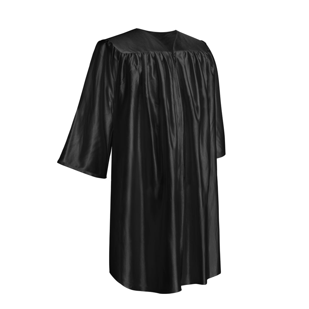Shiny Black Graduation Cap and Gown for Pre-school