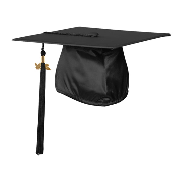 Shiny Black Graduation Cap & Tassel