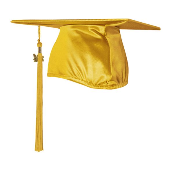 Shiny Gold Graduation Cap & Tassel