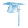 Shiny Light Blue Graduation Cap & Tassel