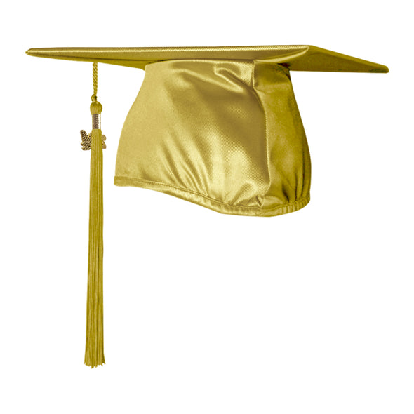 Shiny Majestic Gold Graduation Cap & Tassel