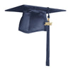 Shiny Navy Blue Graduation Cap & Tassel