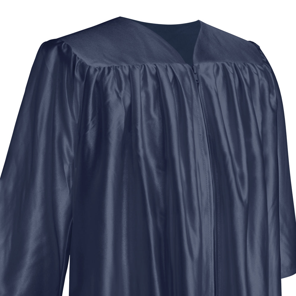Shiny Navy Blue Graduation Gown for Preschool