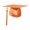 Shiny Orange Graduation Cap & Tassel