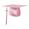 Shiny Pink Graduation Cap & Tassel