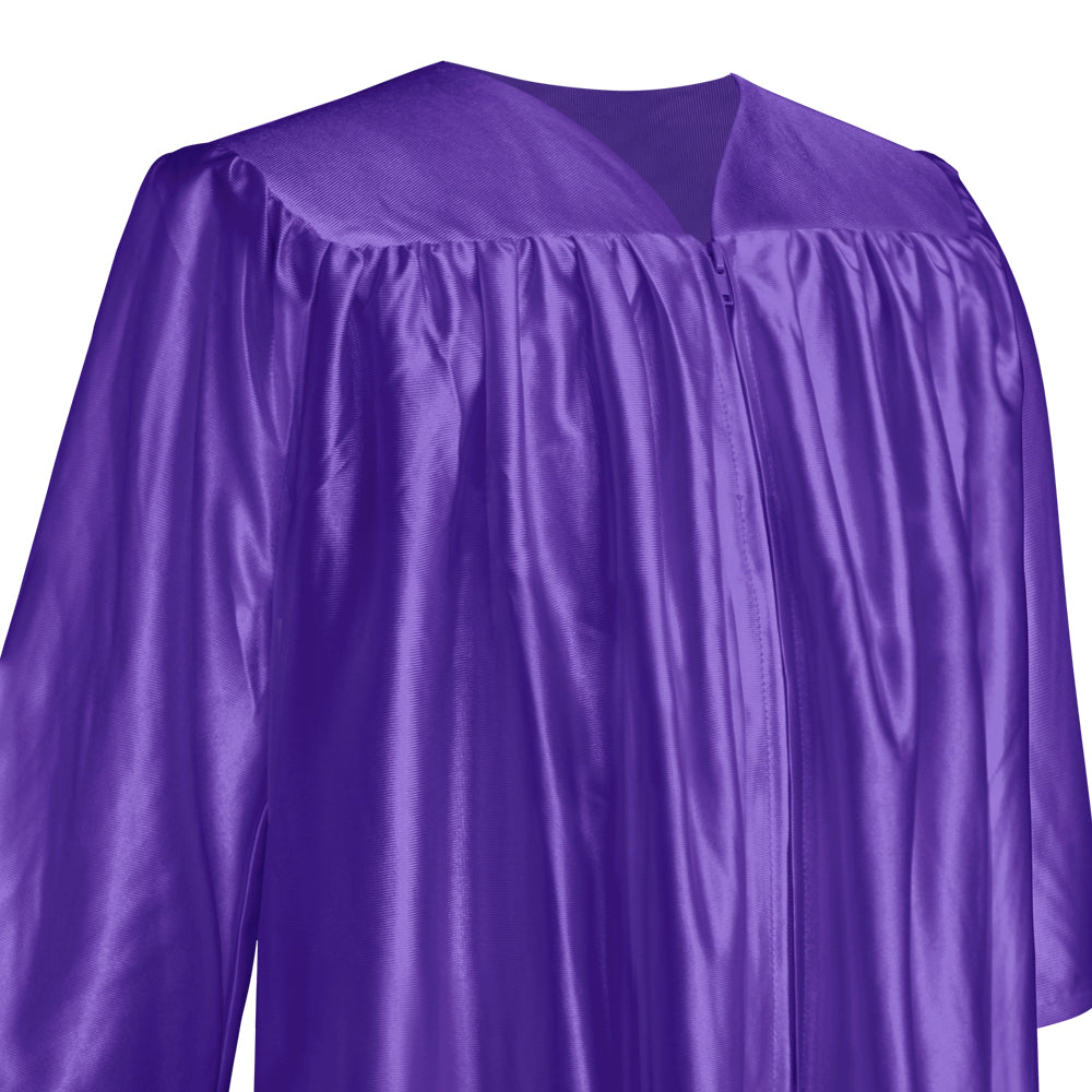Shiny Purple Graduation Gown for Preschool