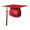 Shiny Red Graduation Cap & Tassel
