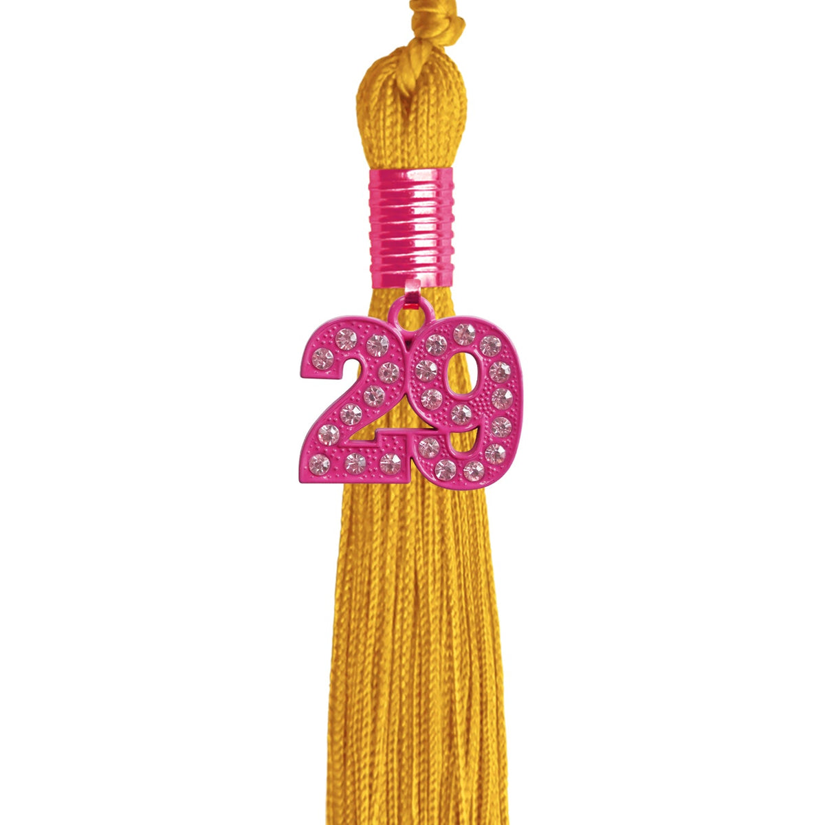 Gold Graduation Tassel with Pink Bling Charm by Endea Graduation