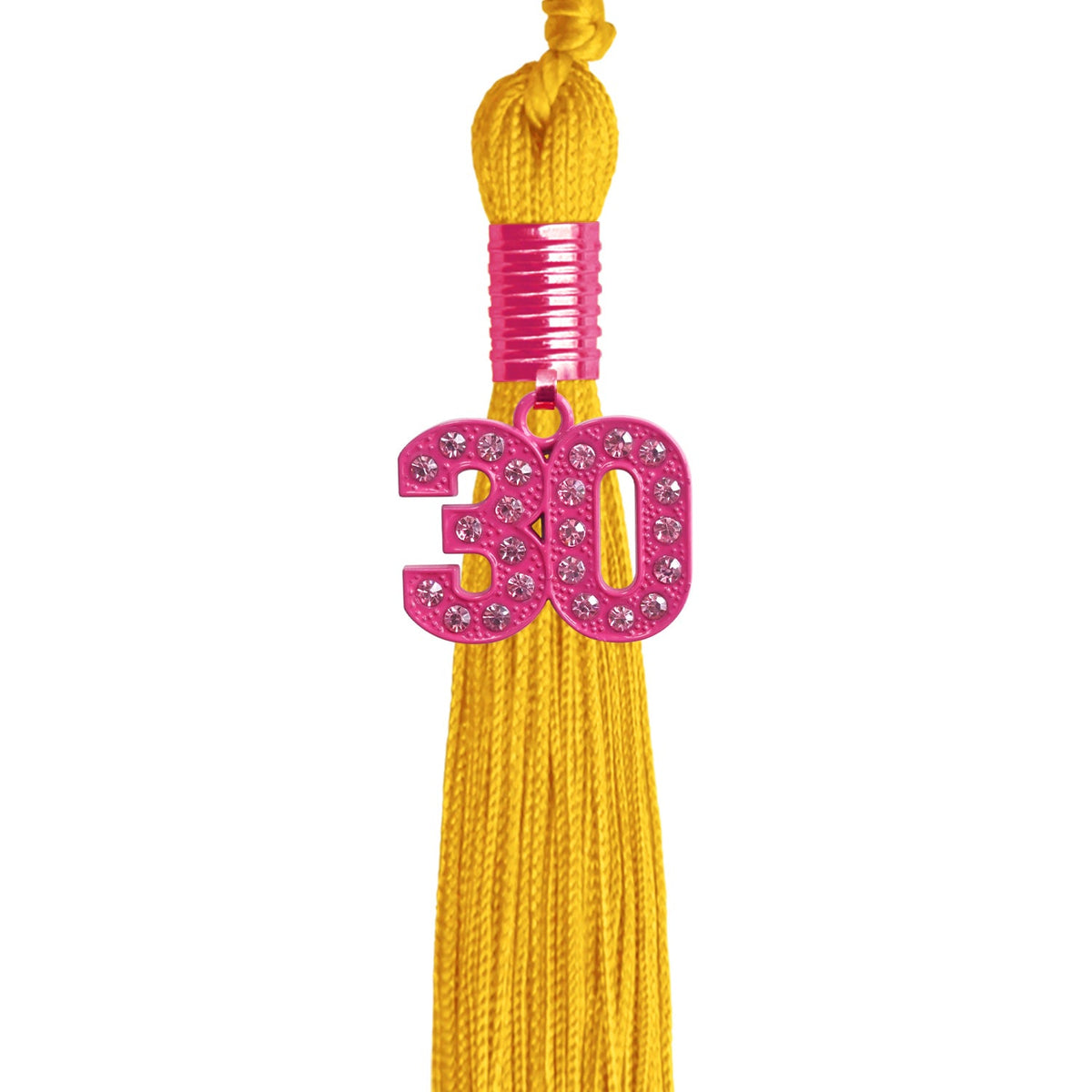 Gold Graduation Tassel with Pink Bling Charm by Endea Graduation