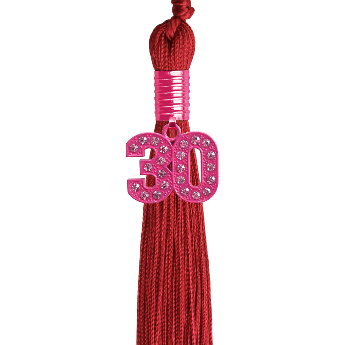 Red Graduation Tassel with Pink Bling Charm by Endea Graduation