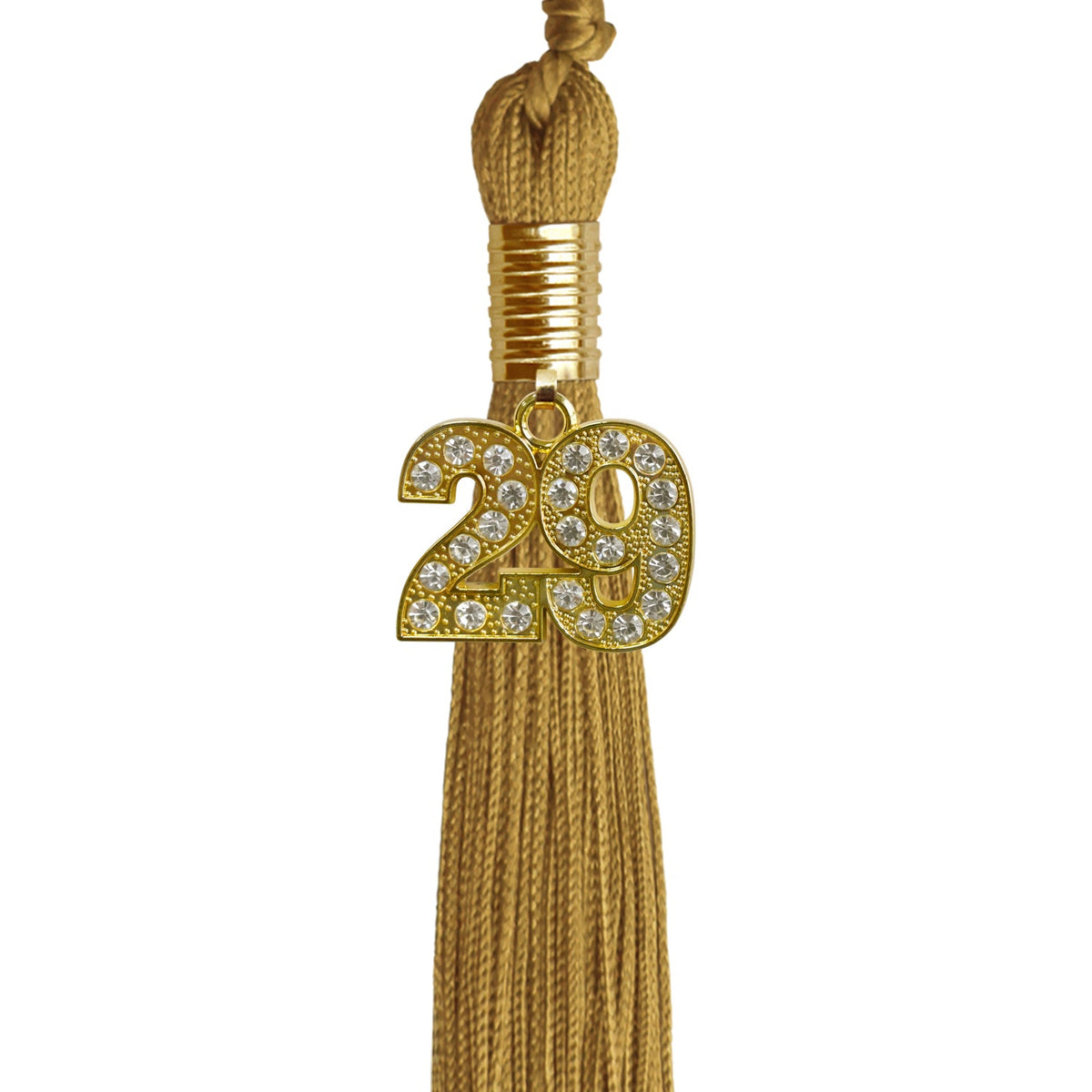 Antique Gold Graduation Tassel with Gold Bling Charm by Endea Graduation