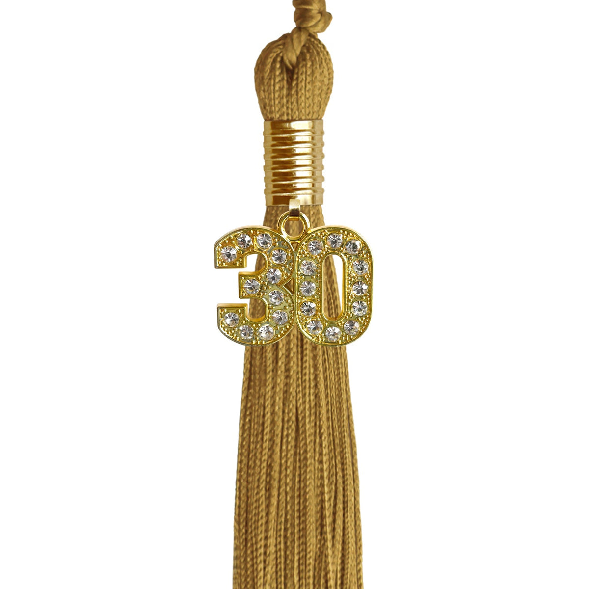 Antique Gold Graduation Tassel with Gold Bling Charm by Endea Graduation