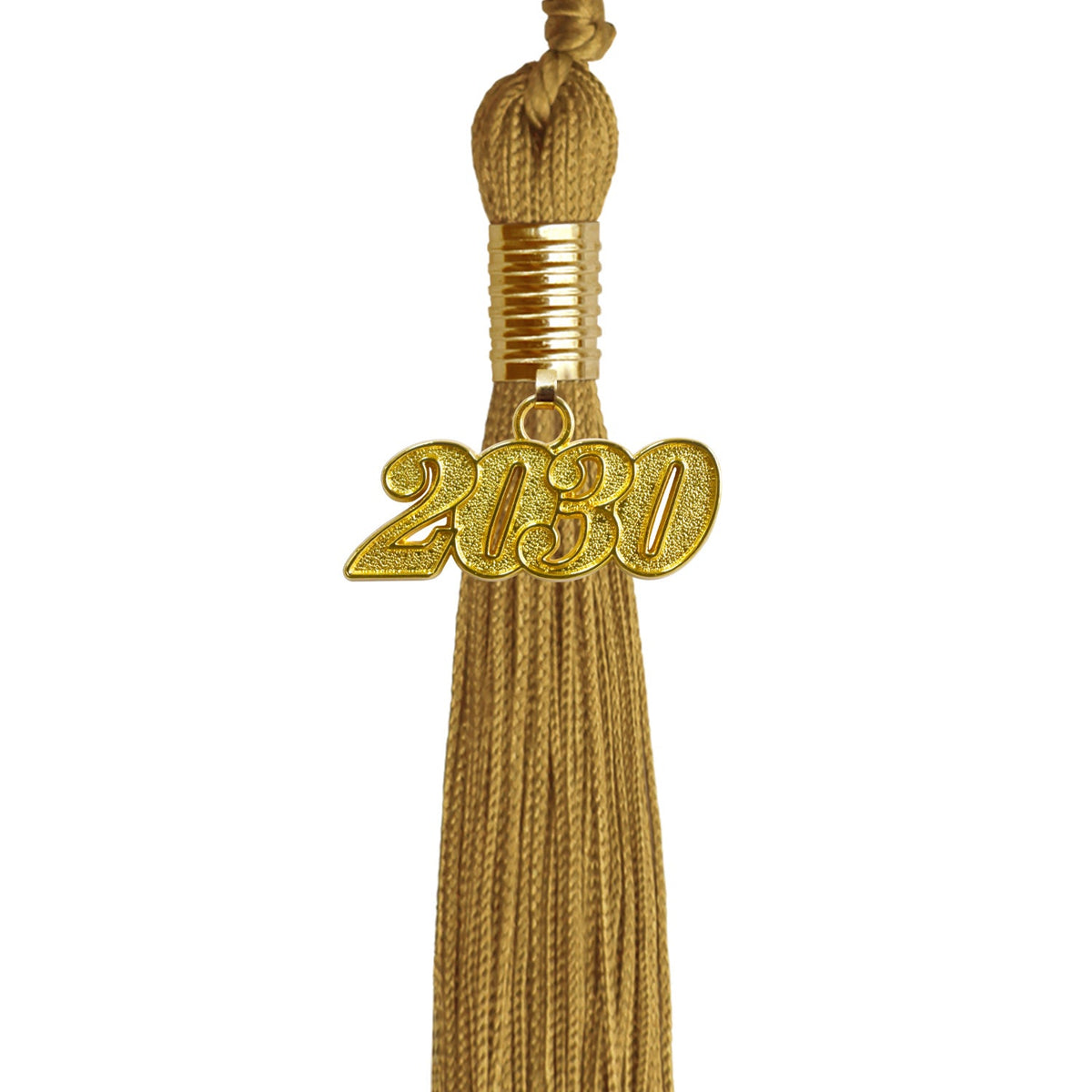Antique Gold Graduation Tassel with Gold Date Drop by Wholesale Grad Supply