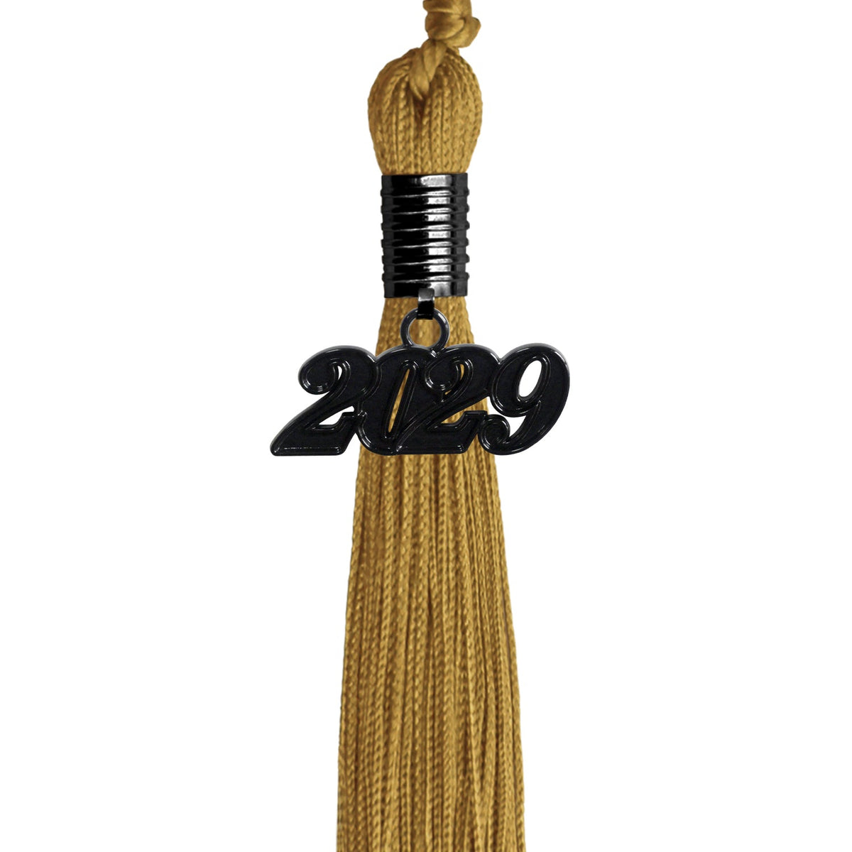 Antique Gold Graduation Tassel with Black Date Drop by Endea Graduation