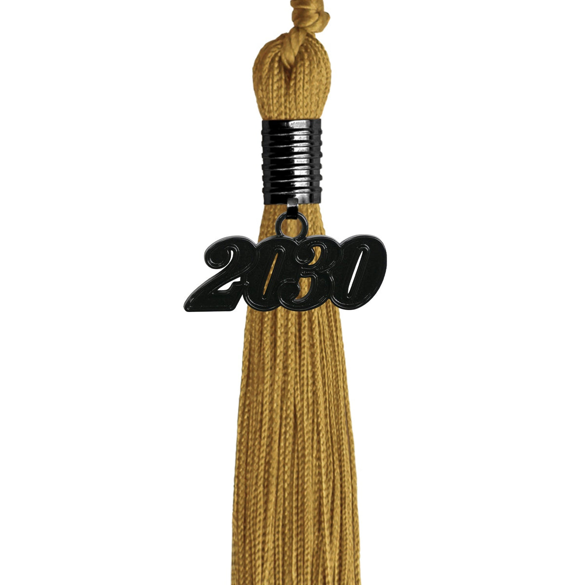 Antique Gold Graduation Tassel with Black Date Drop by Endea Graduation
