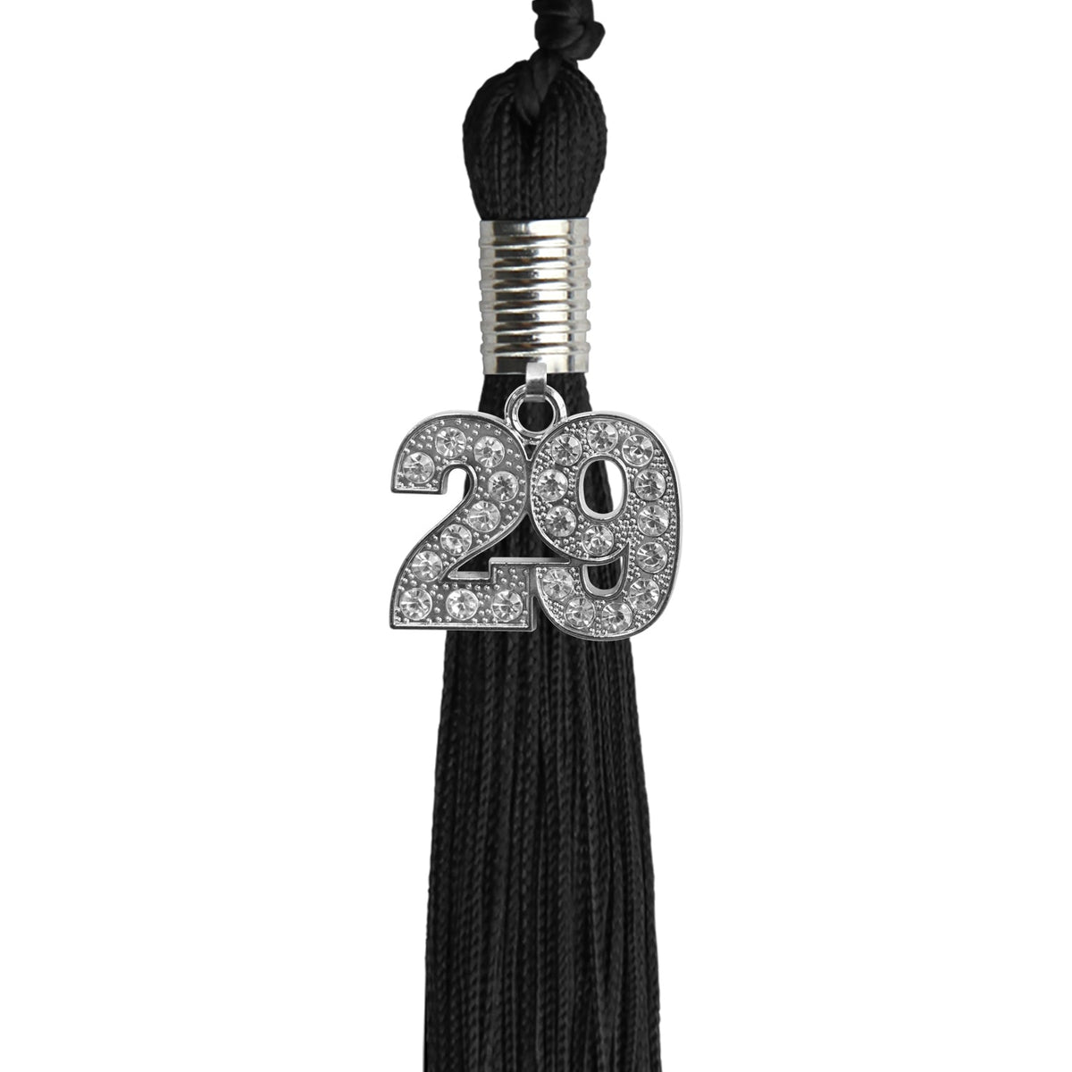 Black Graduation Tassel with Silver Bling Charm 2029