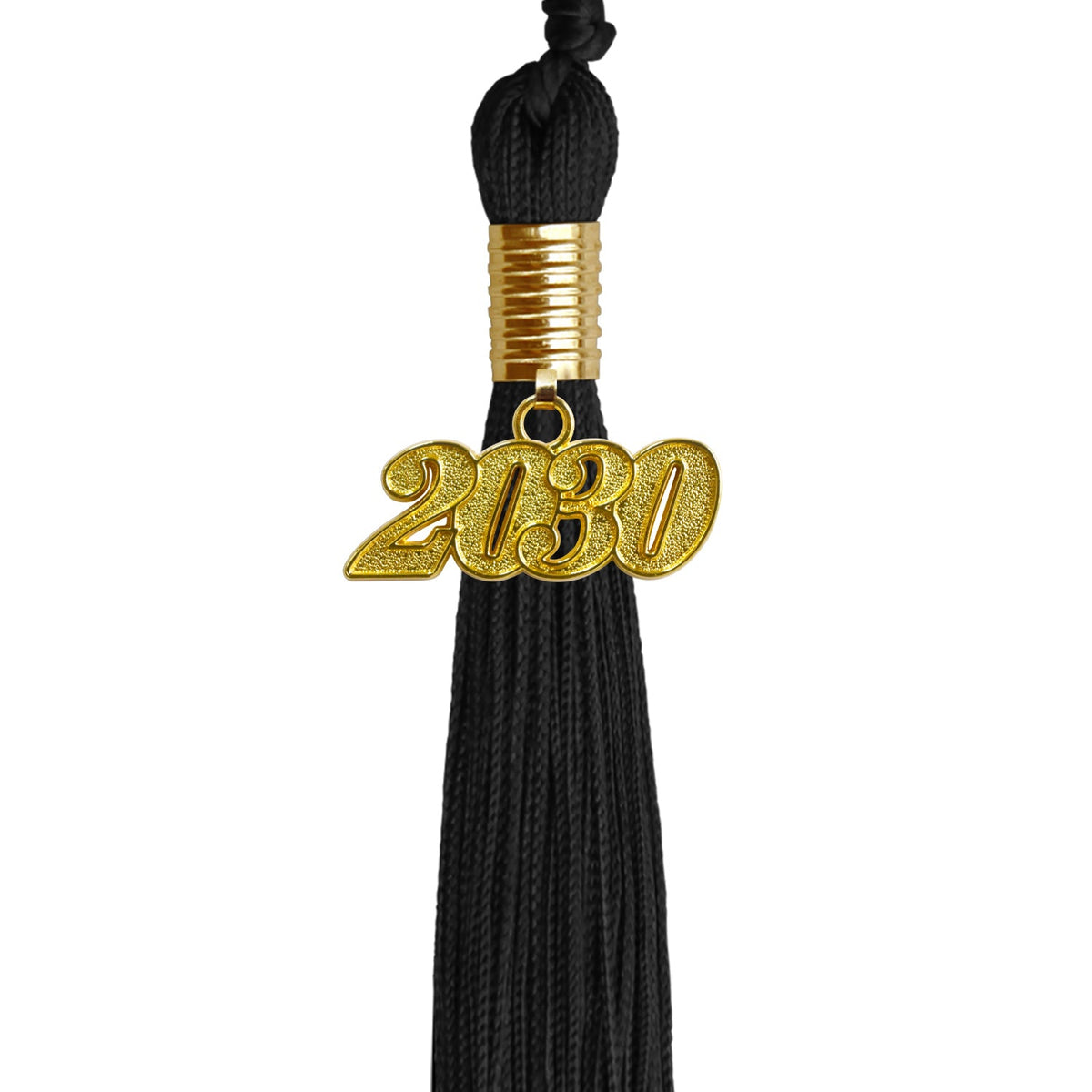 Black Graduation Tassel with Gold Date Drop by Wholesale Grad Supply