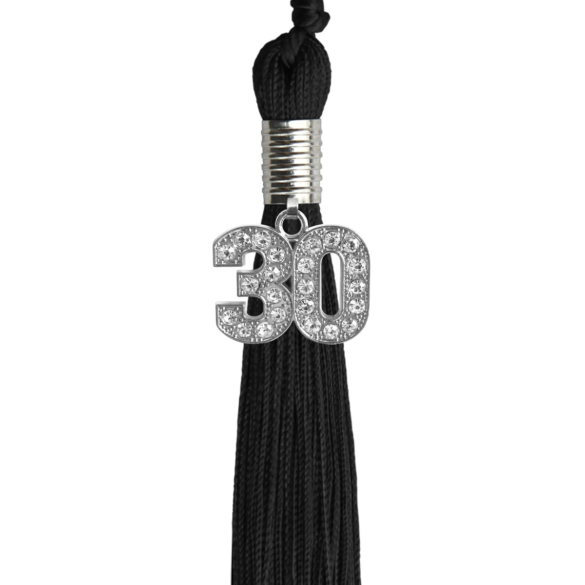 Black Graduation Tassel with Silver Bling Charm 2030