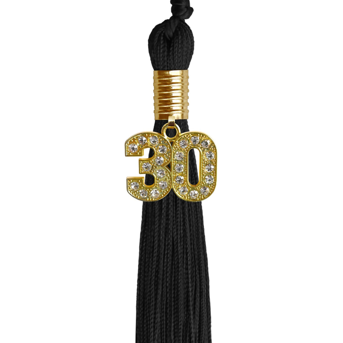 Black Graduation Tassel with Gold Bling Charm by Endea Graduation