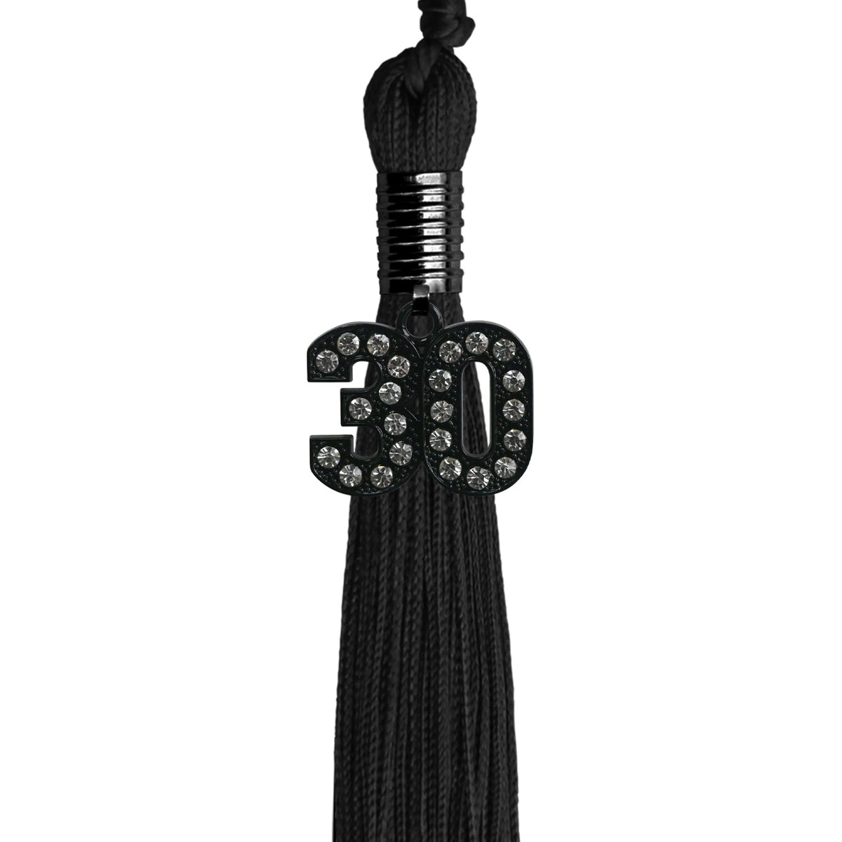 Black Graduation Tassel with Black Bling Charm by Endea Graduation