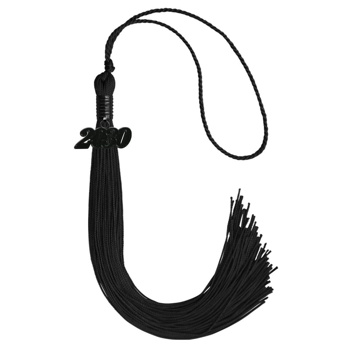 Black Graduation Tassel with Black Date Drop by Endea Graduation