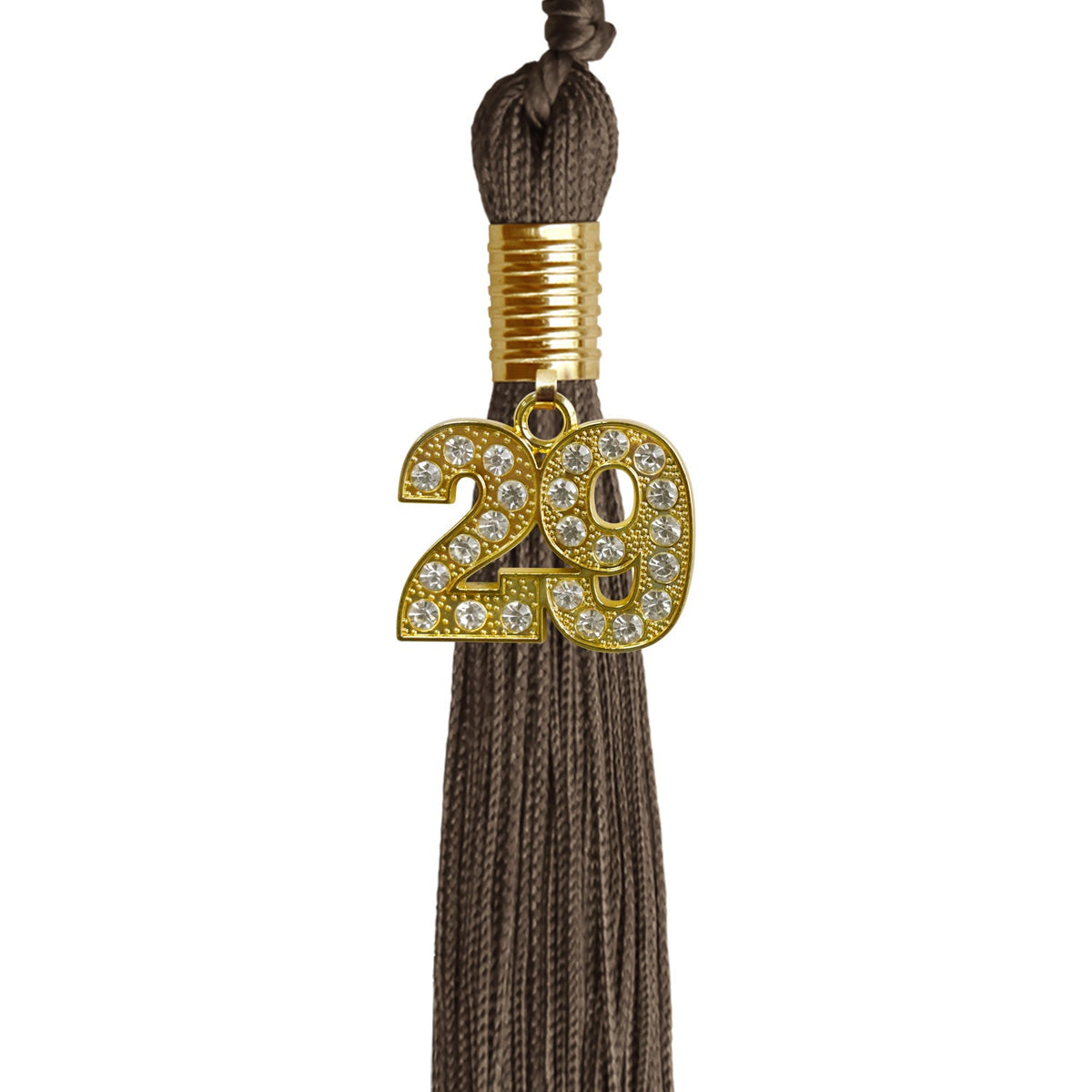 Brown Graduation Tassel with Gold Bling Charm by Endea Graduation