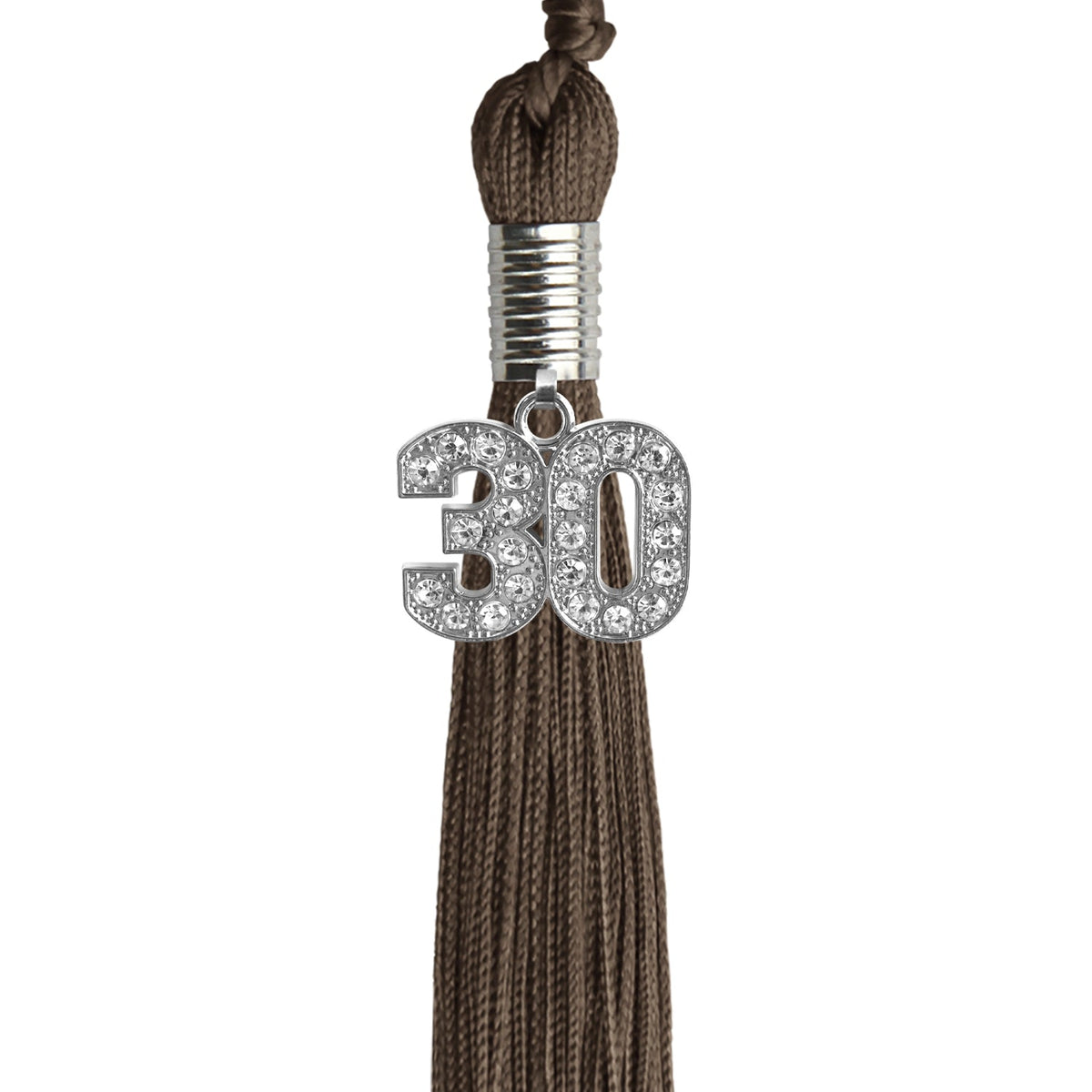 Brown Graduation Tassel with Silver Bling Charm 2030