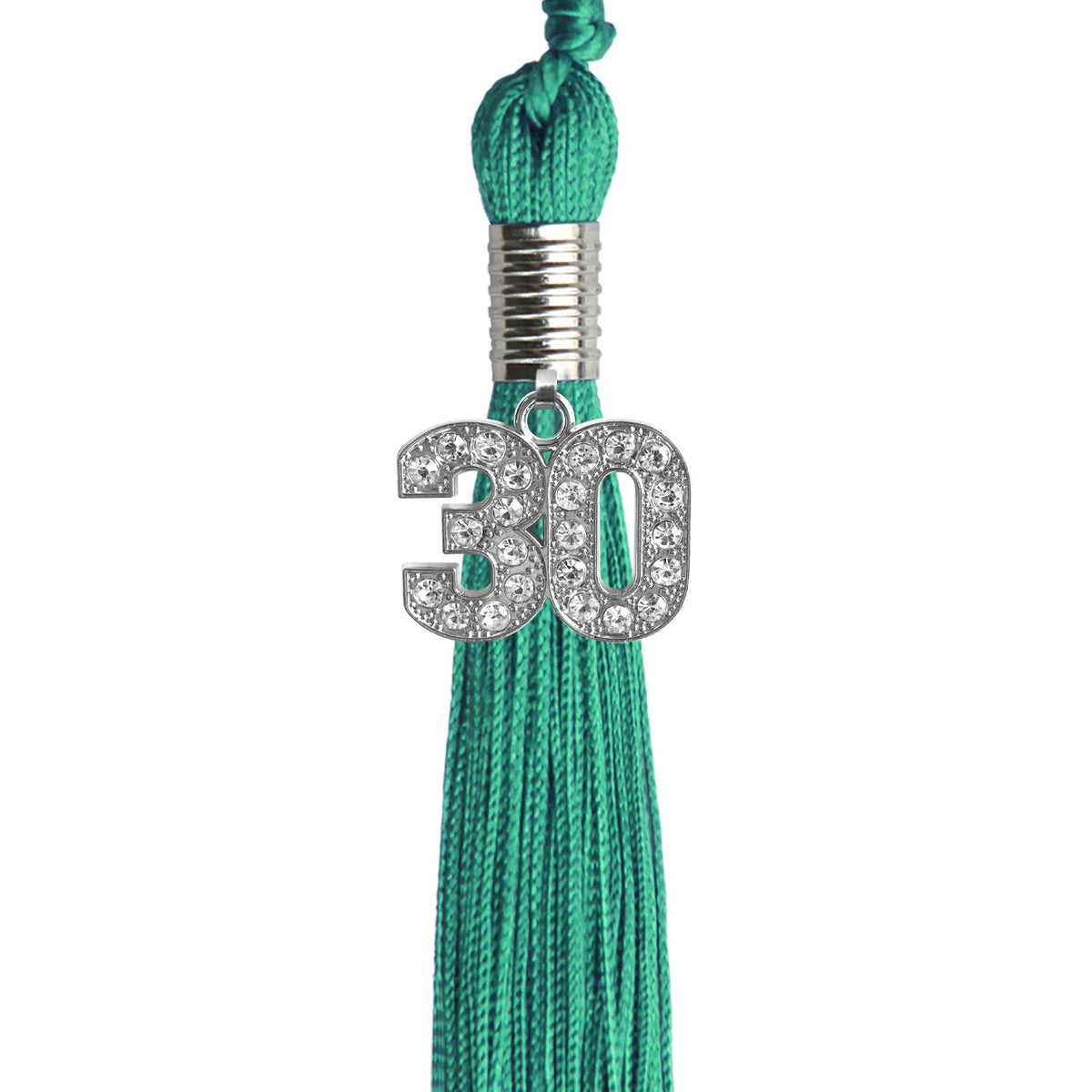 Emerald Green Graduation Tassel with Silver Bling Charm 2030