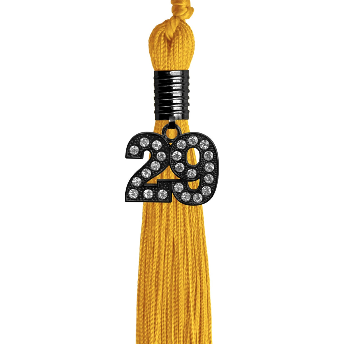 Gold Graduation Tassel with Black Bling Charm by Endea Graduation