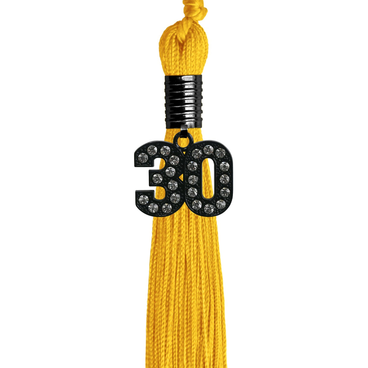 Gold Graduation Tassel with Black Bling Charm by Endea Graduation