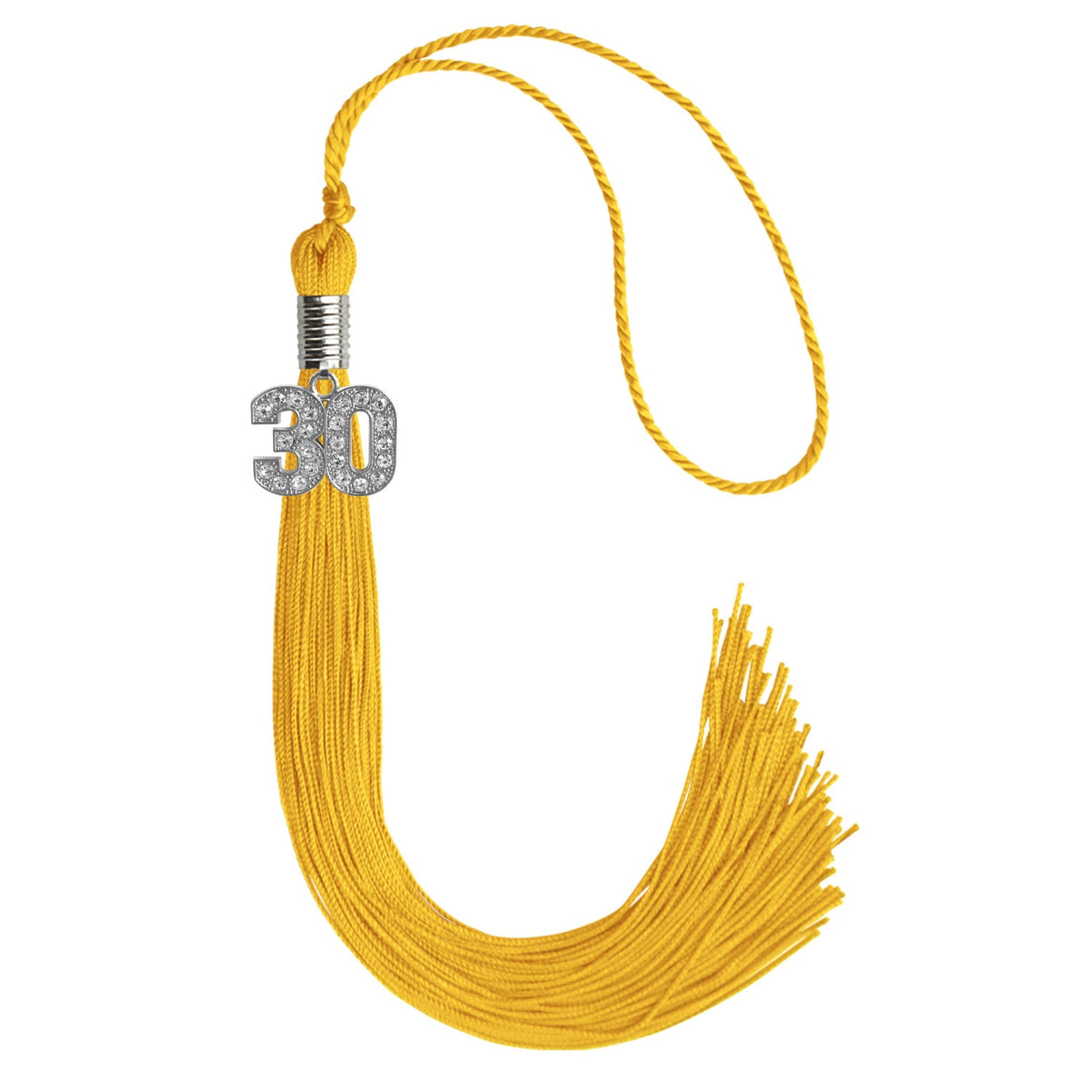 Gold Graduation Tassel with Silver Bling Charm 2030