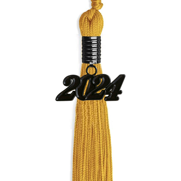 Gold Graduation Tassel With Black Date Drop