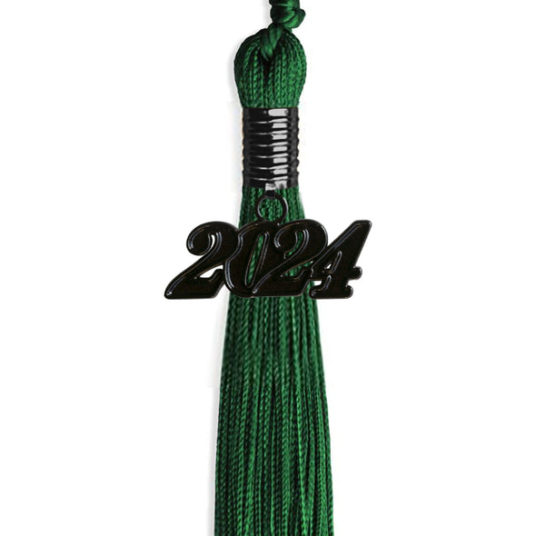 Green Graduation Tassel With Black Date Drop