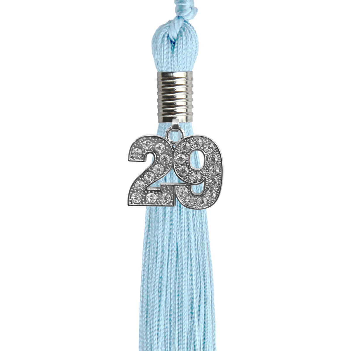 Light Blue Graduation Tassel with Silver Bling Charm 2029