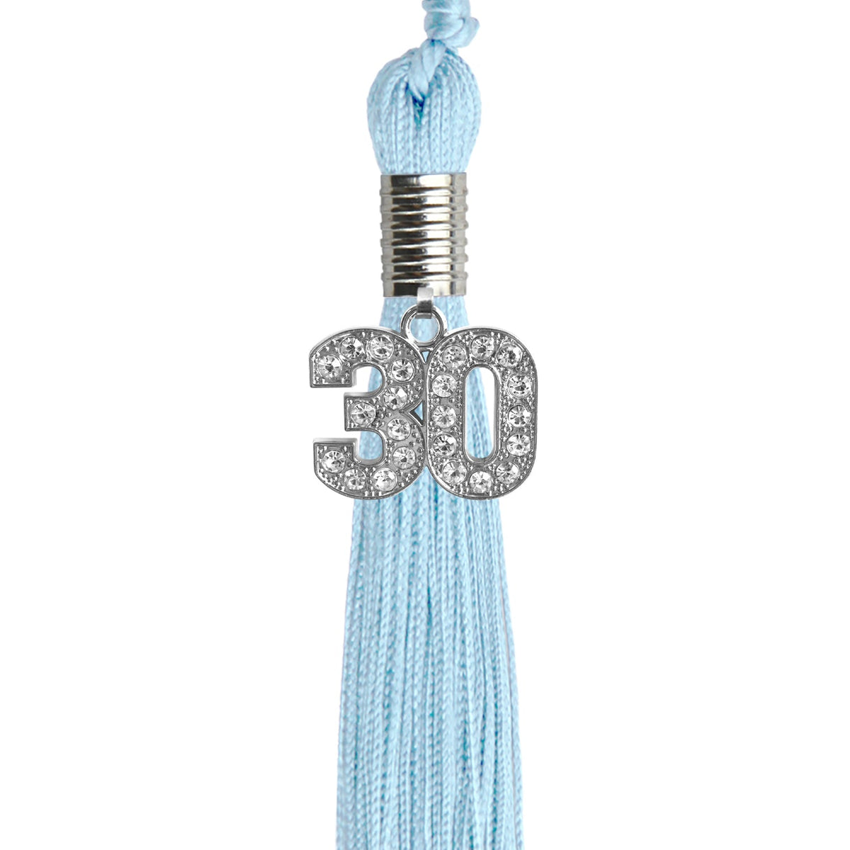 Light Blue Graduation Tassel with Silver Bling Charm 2030