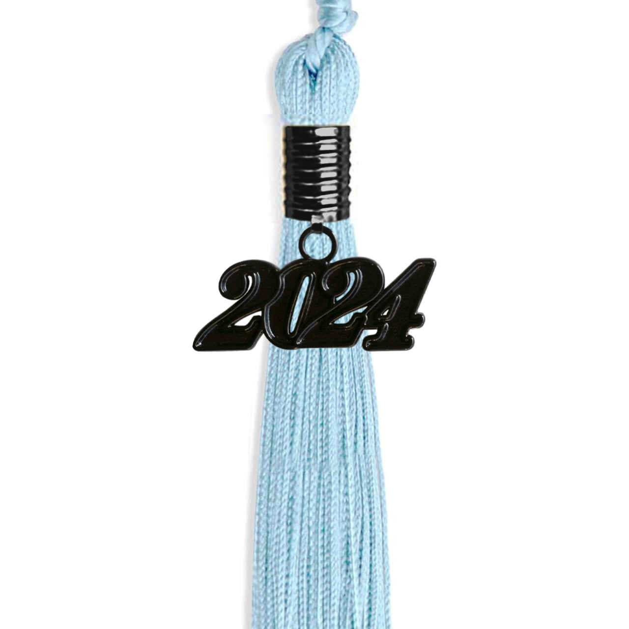 Light Blue Graduation Tassel with Black Date Drop