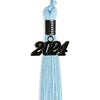 Light Blue Graduation Tassel With Black Date Drop