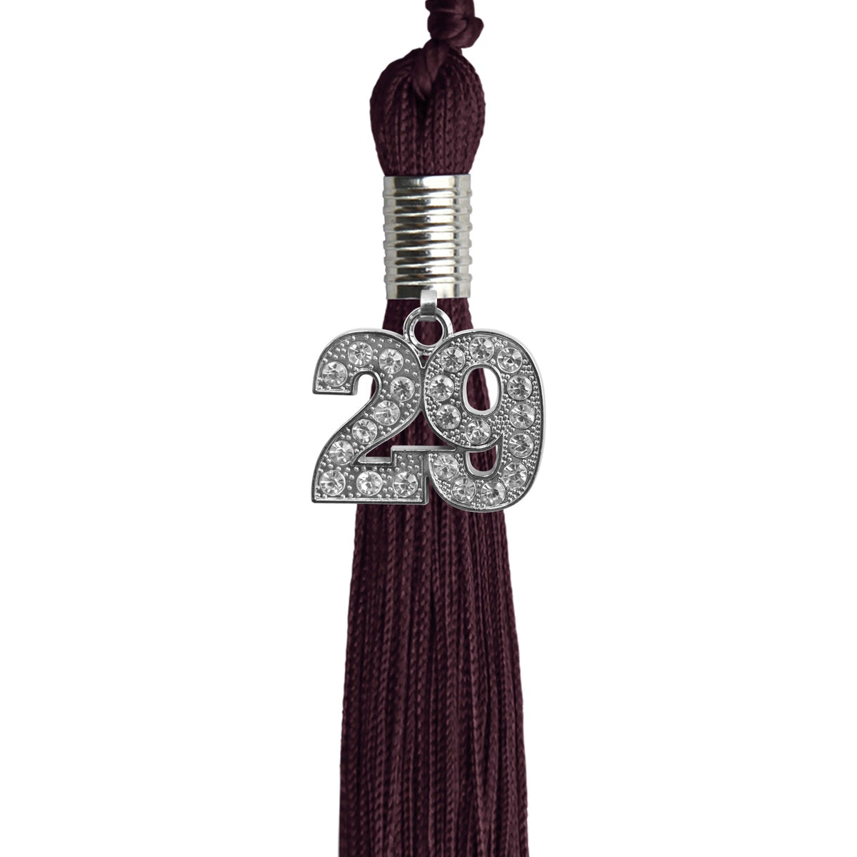 Maroon Graduation Tassel with Silver Bling Charm 2029