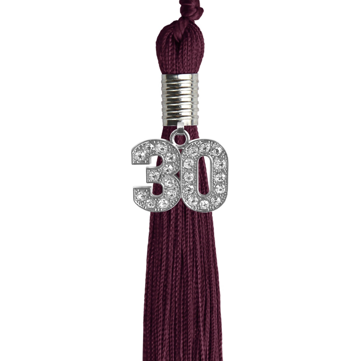 Maroon Graduation Tassel with Silver Bling Charm 2030