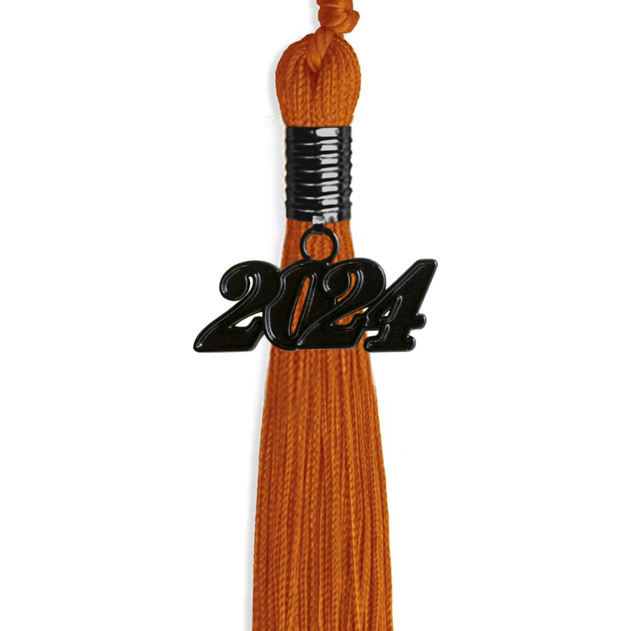 Orange Graduation Tassel with Black Date Drop