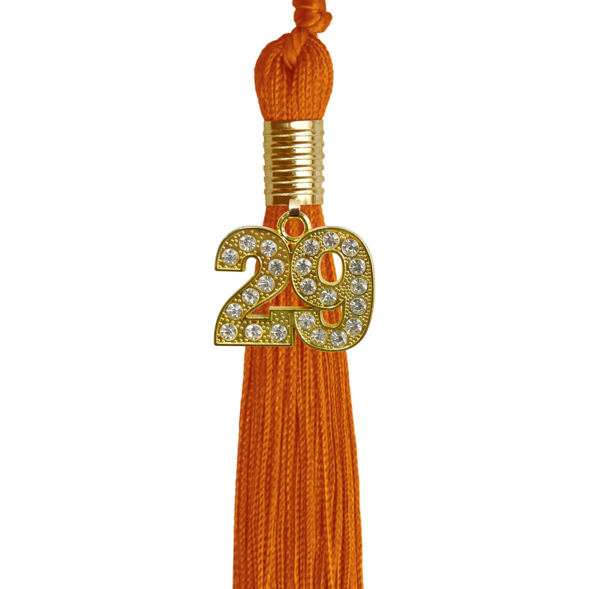 Orange Graduation Tassel with Gold Bling Charm by Endea Graduation