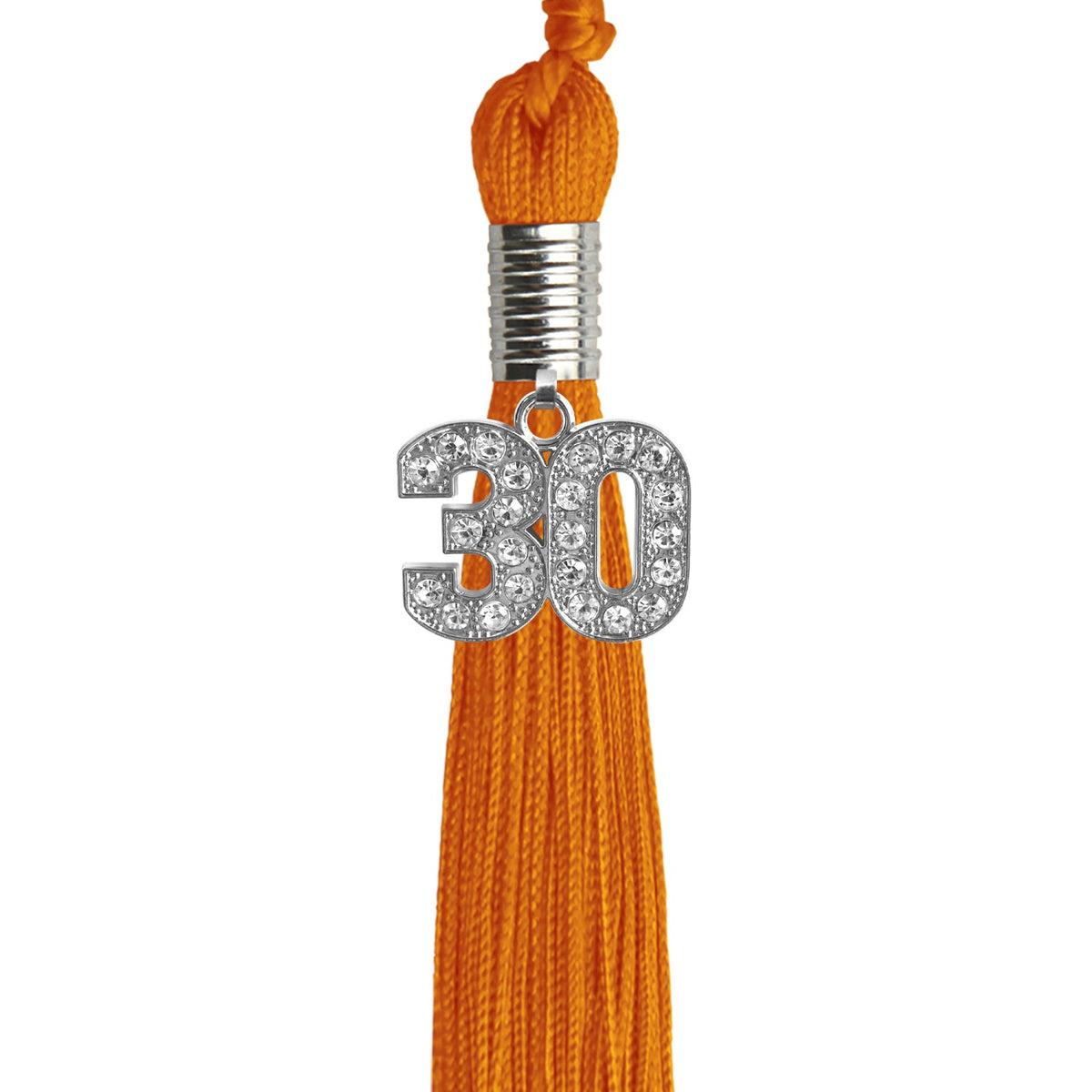 Orange Graduation Tassel with Silver Bling Charm 2030