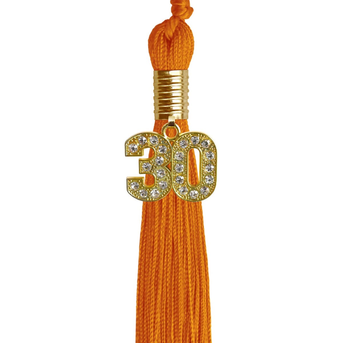 Orange Graduation Tassel with Gold Bling Charm by Endea Graduation