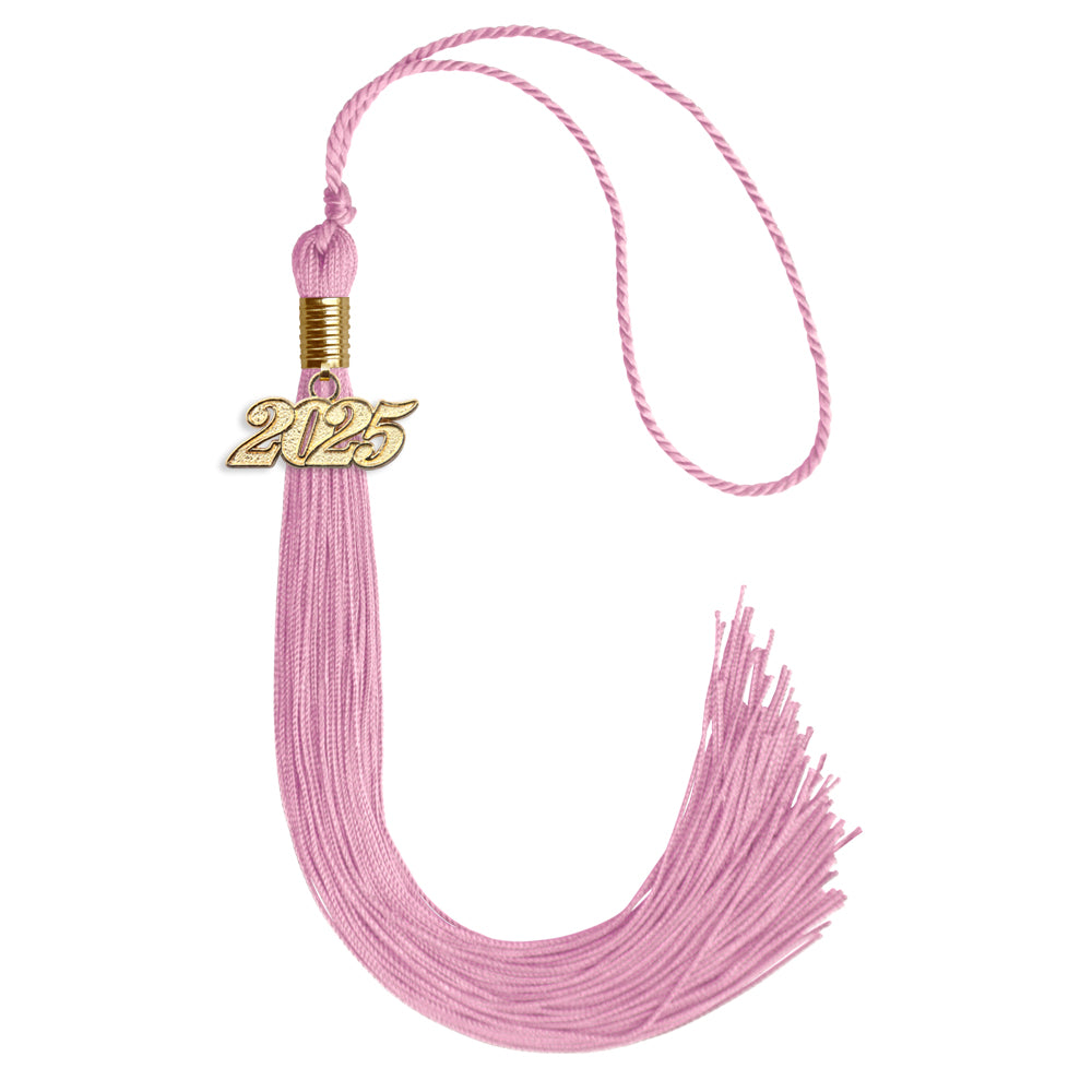 Pink Graduation Tassel with Gold Date Drop