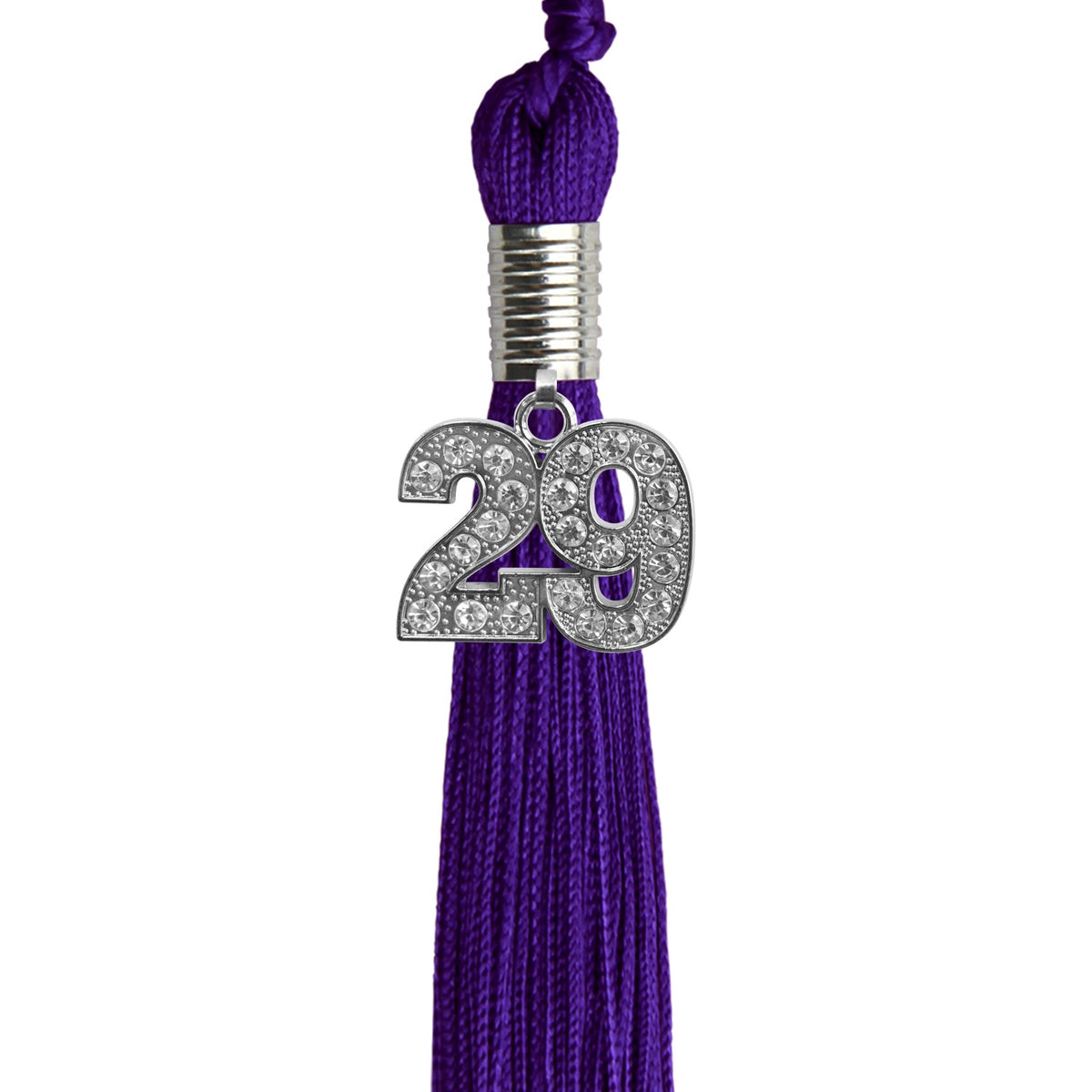 Purple Graduation Tassel with Silver Bling Charm 2029